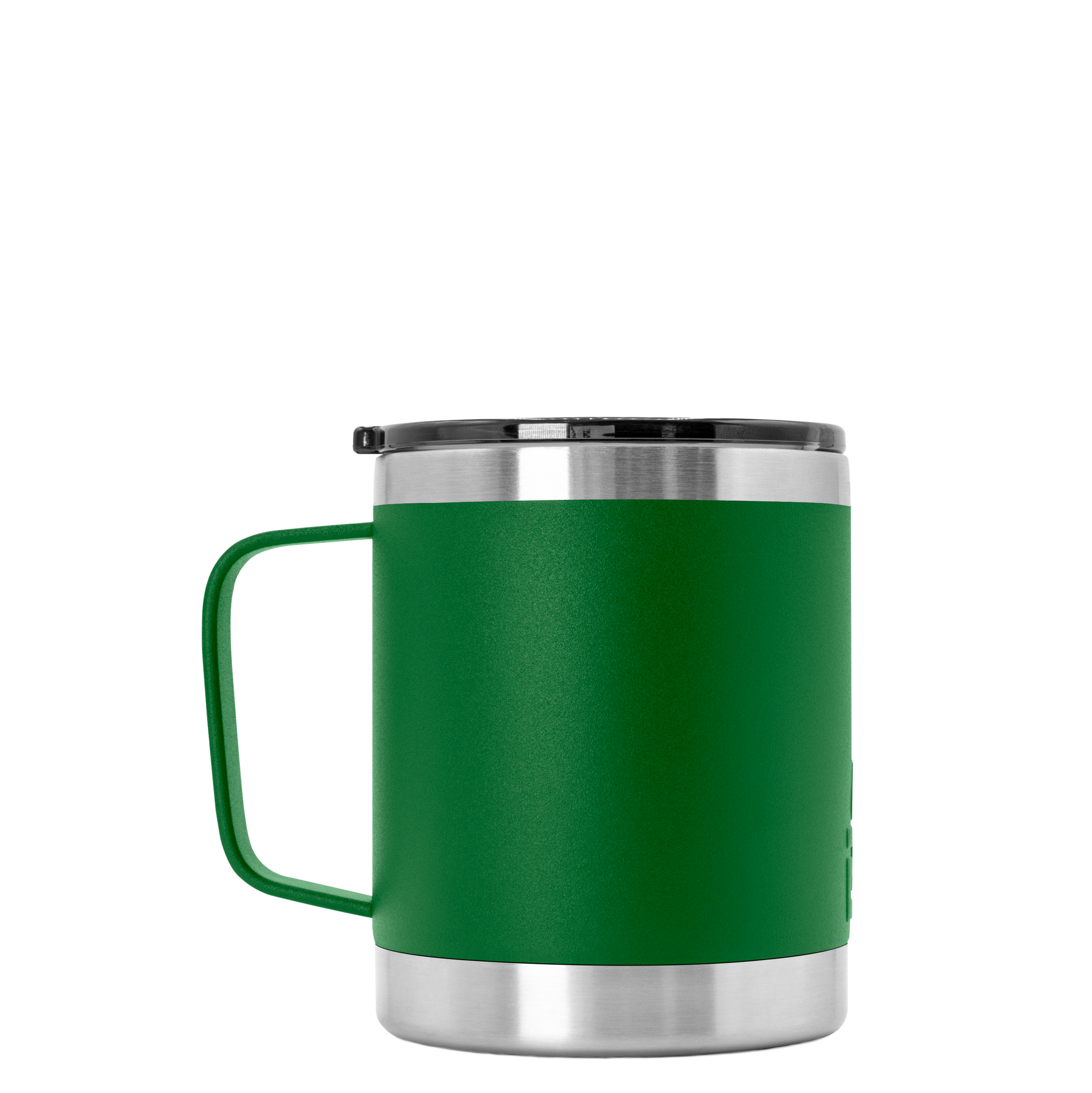 Customizable 14 oz Green Stainless Steel Travel Mug with Handle | 5x 7, PlaqueMaker