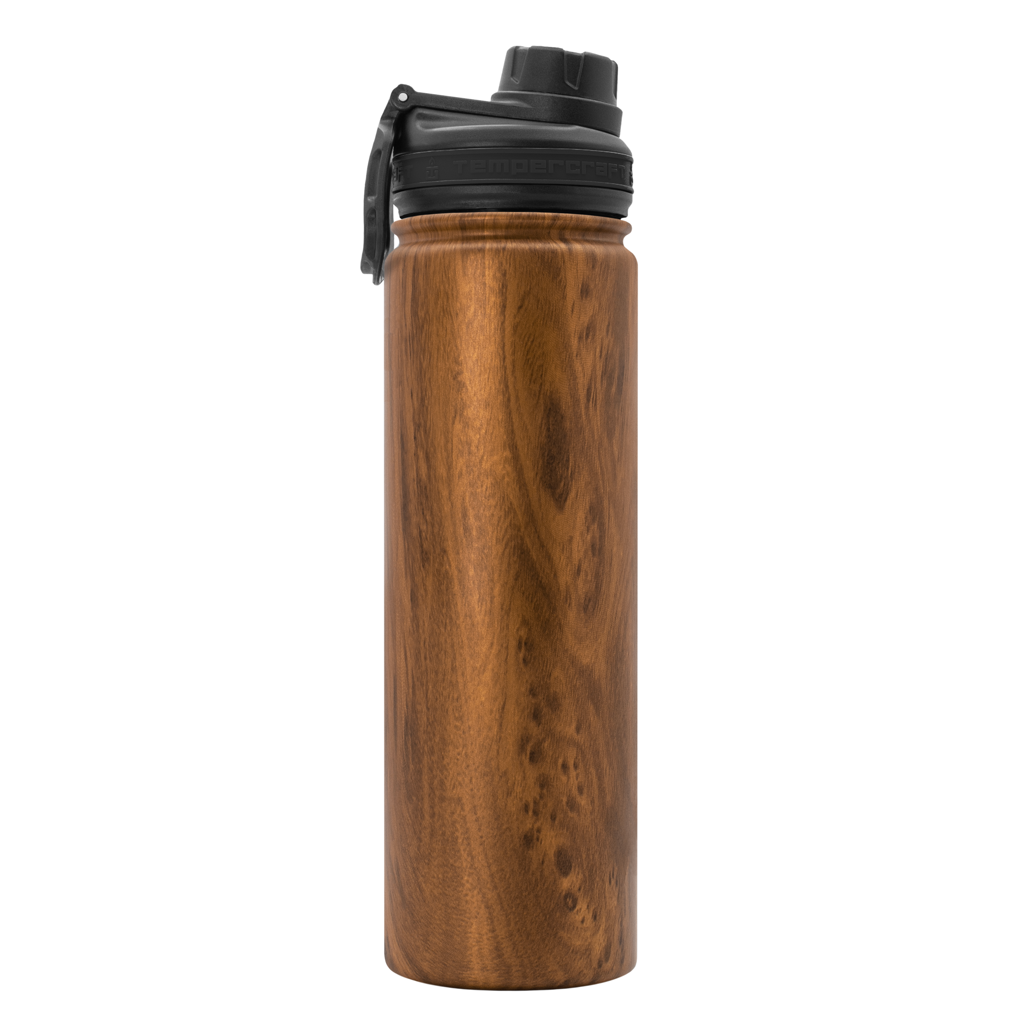 Engraved Customized Bamboo Lid w/ straw, Wide Mouth