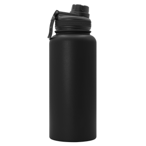 Leakproof Black Matte Stainless Steel Water Bottle With - Temu
